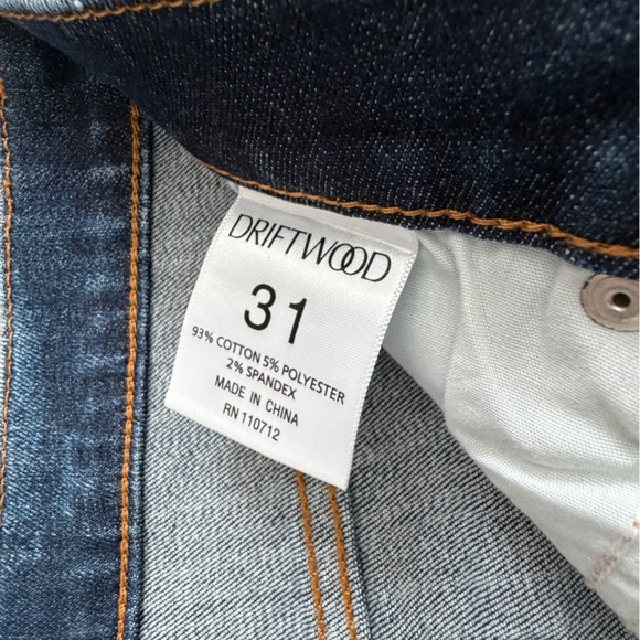 DRIFTWOOD Blue Jeans with Geometric Embroidery - Picture 6 of 8